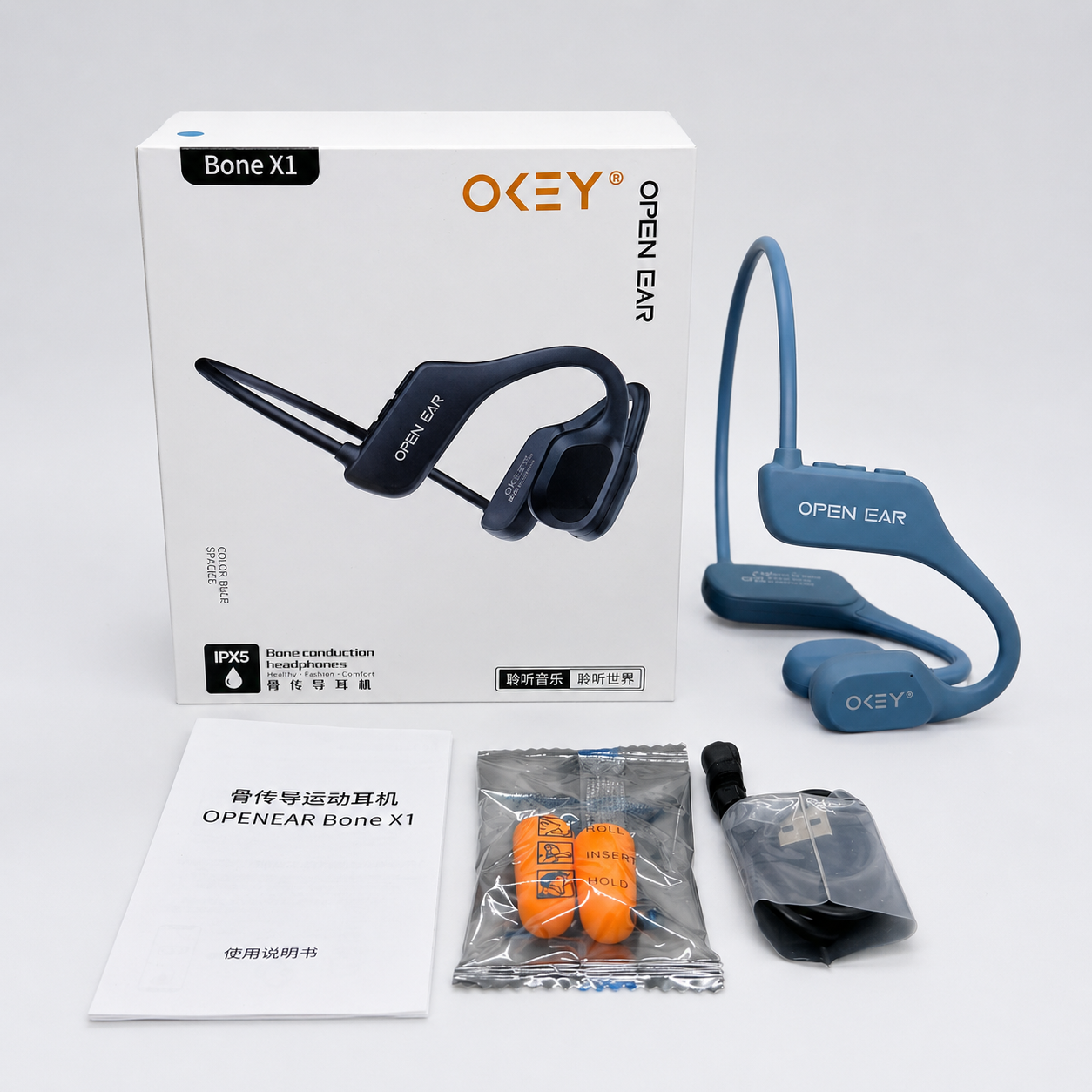 AUDIFONO BLUETOOTH OKEY BONE CODUCTION X1 OK-170